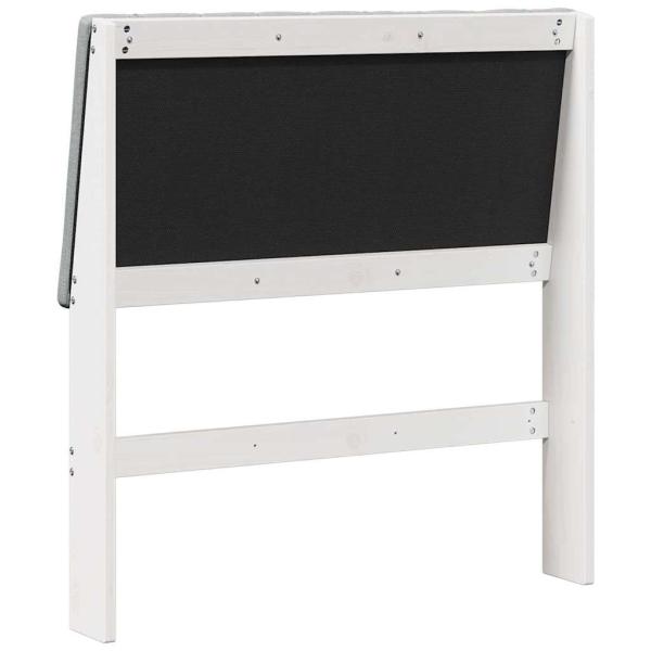 Gepolstertes Kopfteil Hellgrau 90 cm Massives Kiefernholz