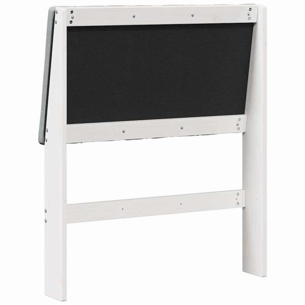 Gepolstertes Kopfteil Hellgrau 80 cm Massives Kiefernholz