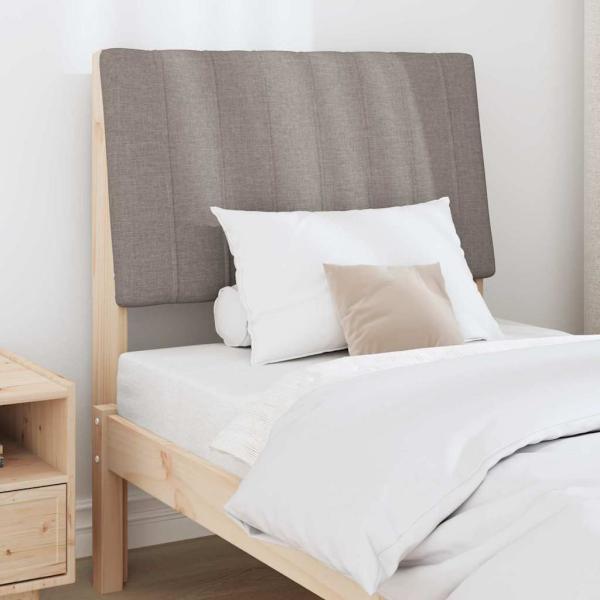 Gepolstertes Kopfteil Taupe 75 cm Massives Kiefernholz