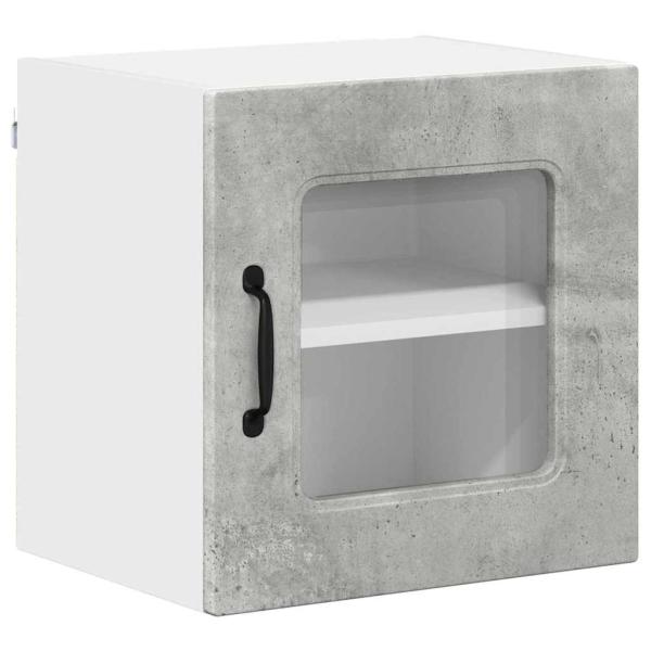 Küchenhängeschrank mit Regal 2 pcs Beton Grau 40 x 31 x 40 cm