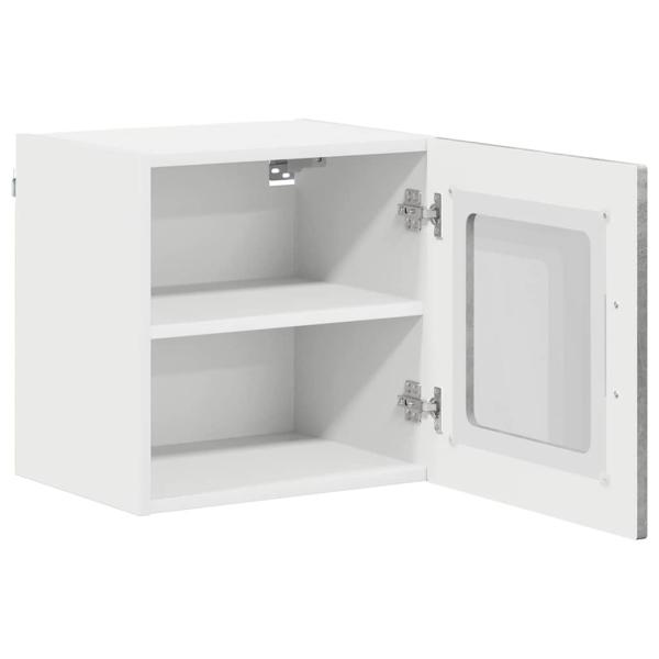 Küchenhängeschrank mit Regal 2 pcs Beton Grau 40 x 31 x 40 cm