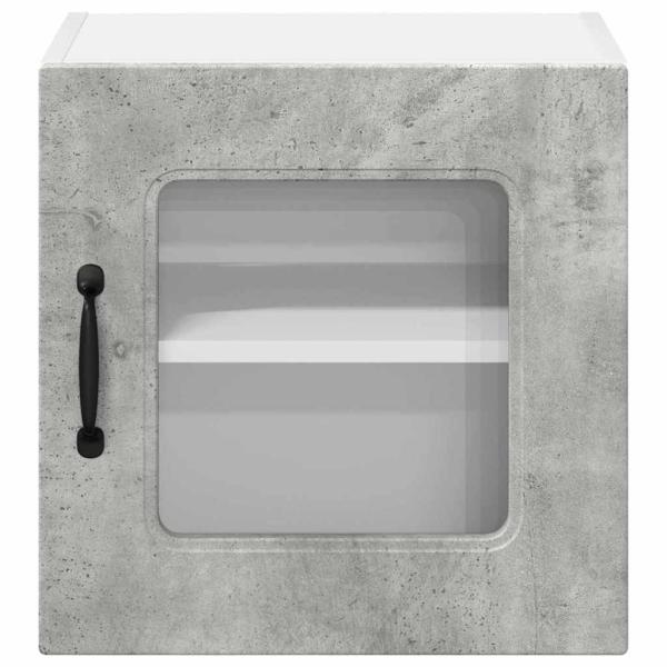 Küchenhängeschrank mit Regal 2 pcs Beton Grau 40 x 31 x 40 cm