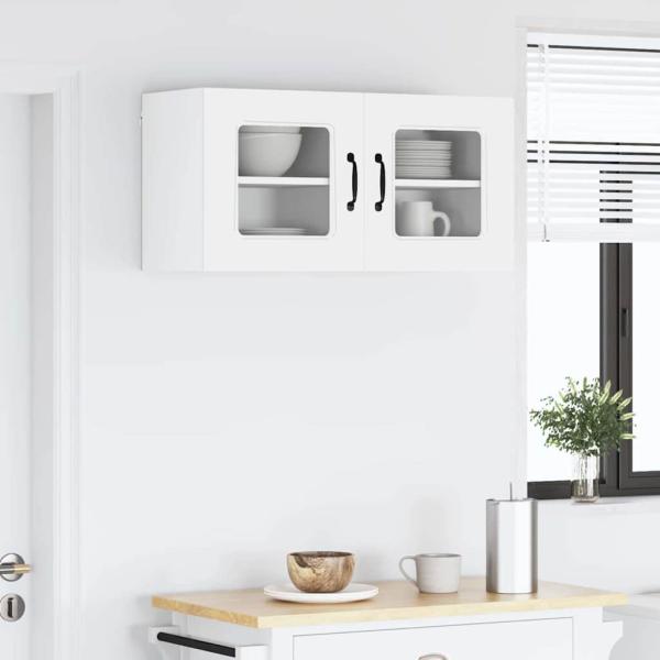 Küchenhängeschrank mit Tür 2 pcs Hochglanz Weiß 40 x 31 x 40 cm
