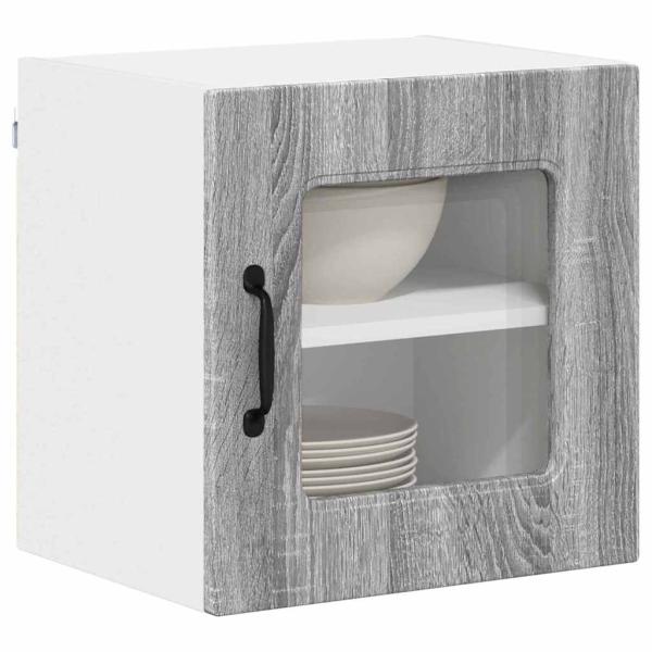 Küchenhängeschrank mit Tür 2 pcs Graues Sonoma 40 x 31 x 40 cm