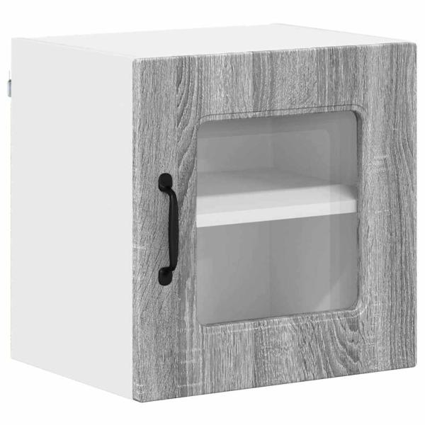 Küchenhängeschrank mit Tür 2 pcs Graues Sonoma 40 x 31 x 40 cm