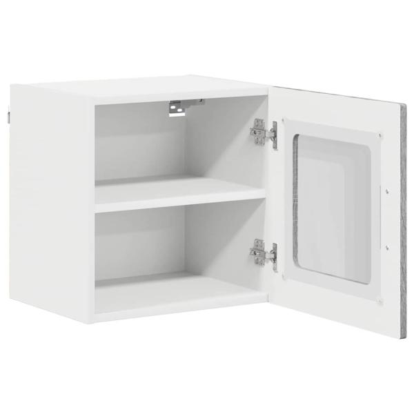 Küchenhängeschrank mit Tür 2 pcs Graues Sonoma 40 x 31 x 40 cm