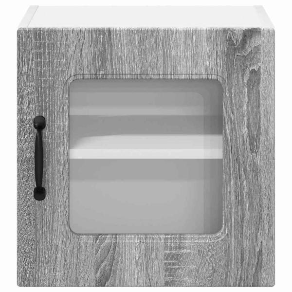 Küchenhängeschrank mit Tür 2 pcs Graues Sonoma 40 x 31 x 40 cm