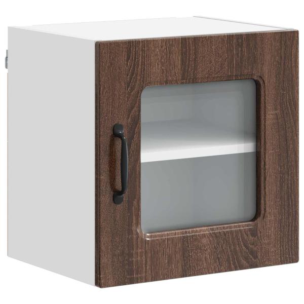 Küchenhängeschrank mit Regal Braun Eichen-Optik 40 x 31 x 40 cm