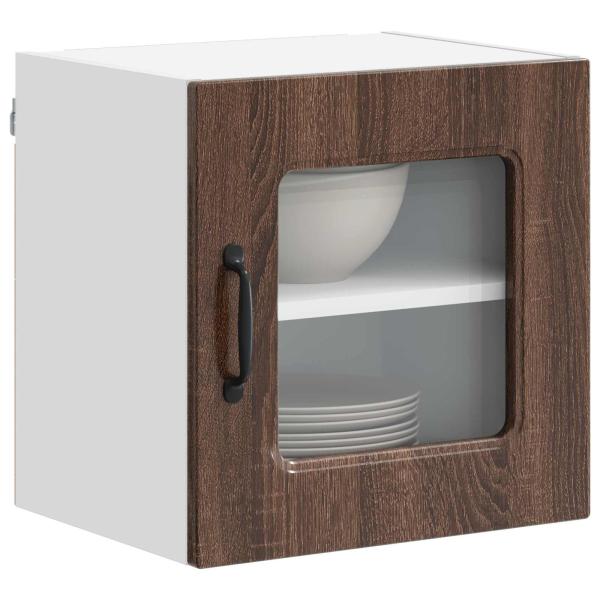 Küchenhängeschrank mit Regal Braun Eichen-Optik 40 x 31 x 40 cm