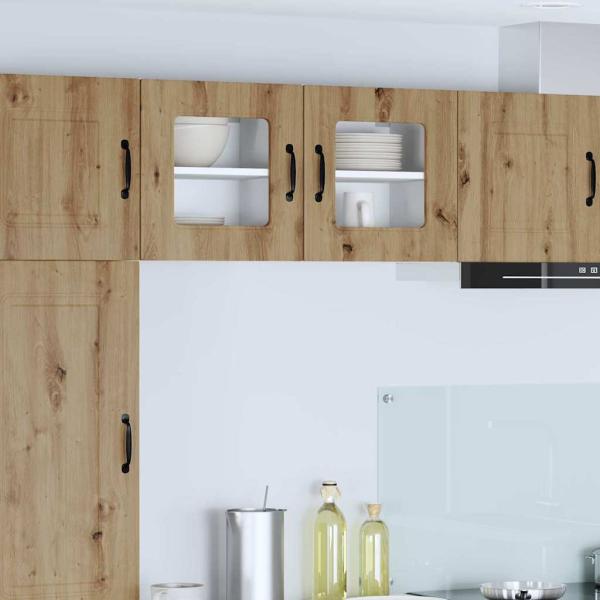ARDEBO.de - Küchenhängeschrank mit Tür 2 pcs Artisan-Eiche 40 x 31 x 40 cm