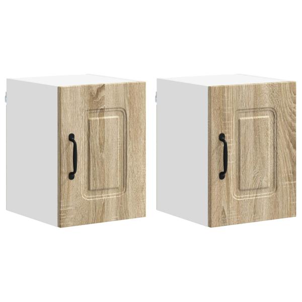Küchenhängeschrank mit Regal 2 pcs Sonoma-Eiche 30 x 31 x 40 cm
