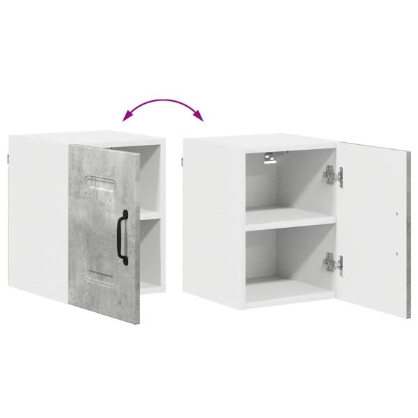 Küchenhängeschrank mit Regal 2 pcs Beton Grau 30 x 31 x 40 cm