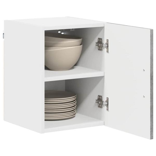 Küchenhängeschrank mit Regal 2 pcs Beton Grau 30 x 31 x 40 cm