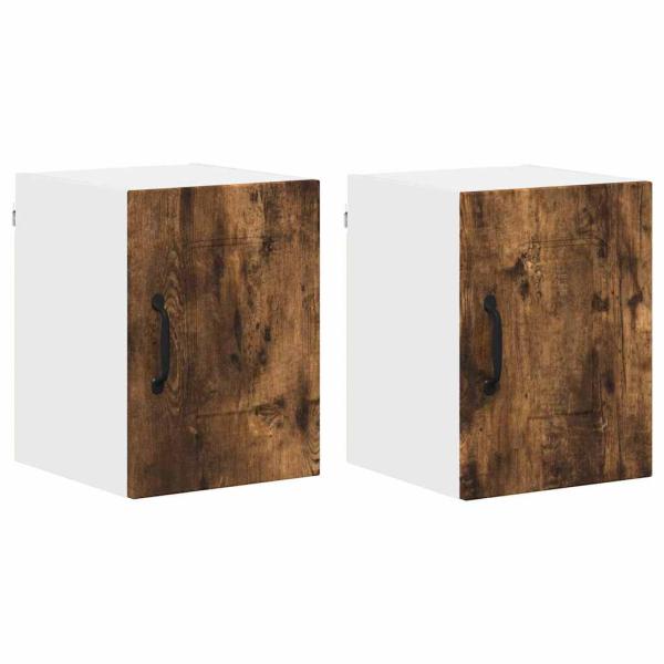 Küchenhängeschrank 2 pcs Geräucherte Eiche 30 x 31 x 40 cm