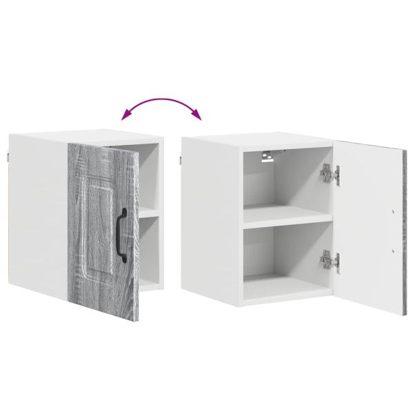 Küchenhängeschrank mit Tür 2 pcs Graues Sonoma 30 x 31 x 40 cm