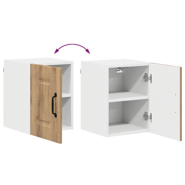 Küchenhängeschrank mit Tür 2 pcs Artisan-Eiche 30 x 31 x 40 cm