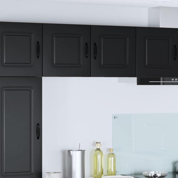 ARDEBO.de - Küchenhängeschrank 2 pcs Schwarz 40 x 31 x 40 cm Holzwerkstoff