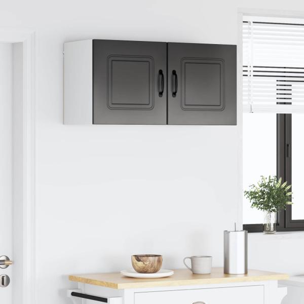 Küchenhängeschrank 2 pcs Schwarz 40 x 31 x 40 cm Holzwerkstoff