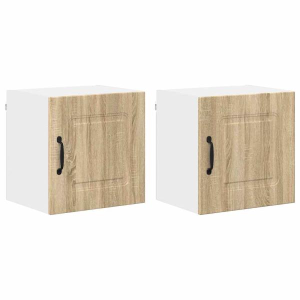 Küchenhängeschrank mit Regal 2 pcs Sonoma-Eiche 40 x 31 x 40 cm