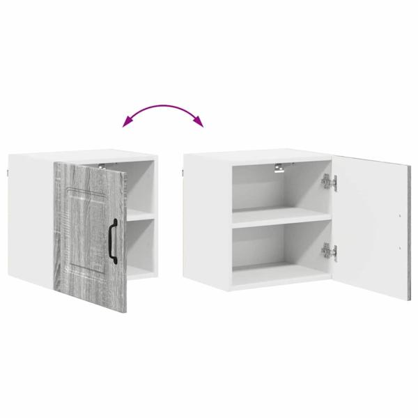Küchenhängeschrank mit Tür 2 pcs Graues Sonoma 40 x 31 x 40 cm