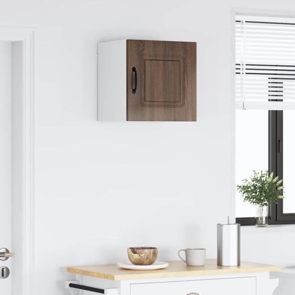 Küchenhängeschrank mit Regal Braun Eichen-Optik 40 x 31 x 40 cm