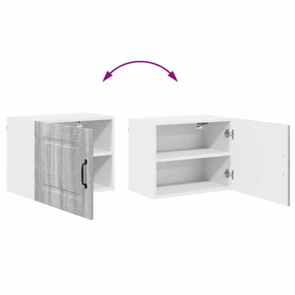 Küchenhängeschrank mit Tür 2 pcs Graues Sonoma 50 x 31 x 40 cm