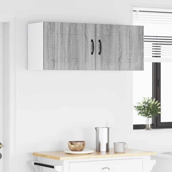 Küchenhängeschrank mit Tür 2 pcs Graues Sonoma 50 x 31 x 40 cm
