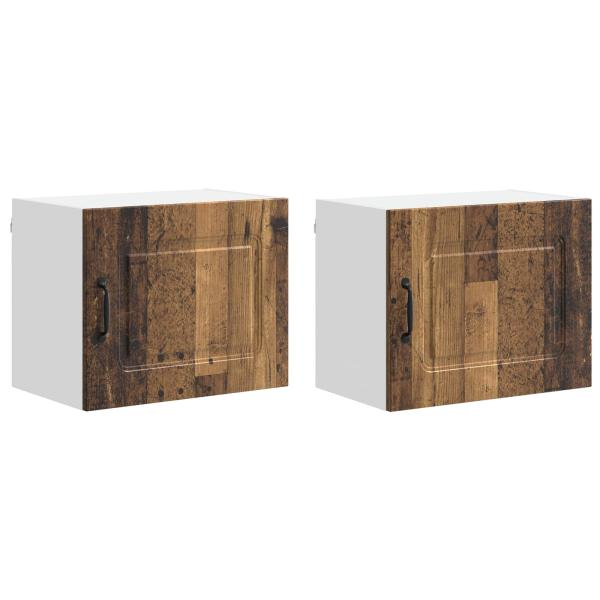 Küchenhängeschrank 2 pcs Altholz 50 x 31 x 40 cm Holzwerkstoff