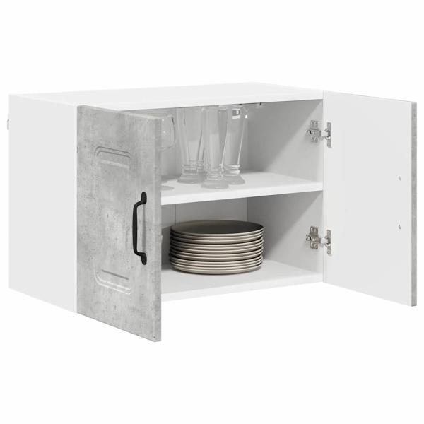 Küchenhängeschrank mit Regal 2 pcs Beton Grau 60 x 31 x 40 cm