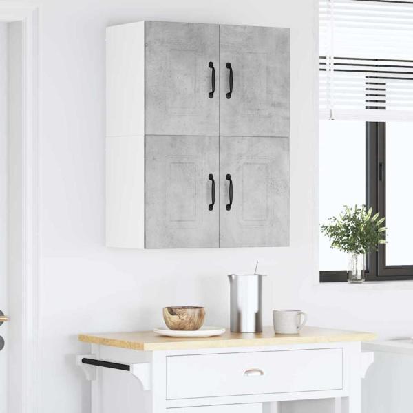 Küchenhängeschrank mit Regal 2 pcs Beton Grau 60 x 31 x 40 cm
