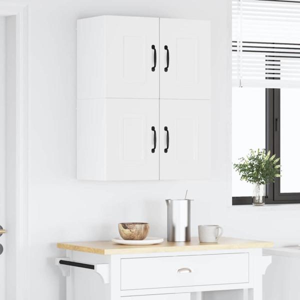 Küchenhängeschrank Hochglanz Weiß 60 x 31 x 40 cm Holzwerkstoff