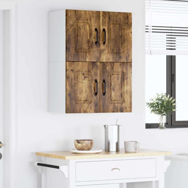 Küchenhängeschrank 2 pcs Geräucherte Eiche 60 x 31 x 40 cm