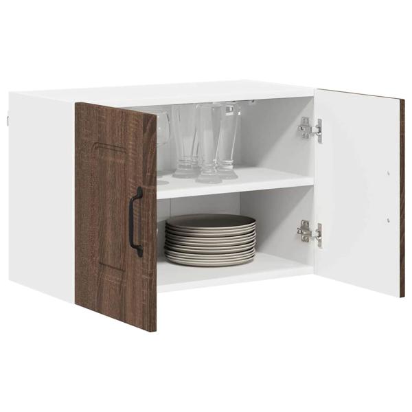 Küchenhängeschrank mit Regal Braun Eichen-Optik 60 x 31 x 40 cm