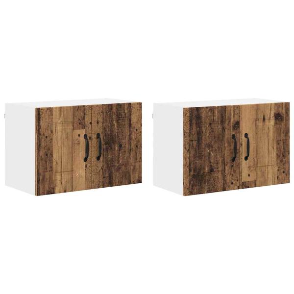 Küchenhängeschrank 2 pcs Altholz 60 x 31 x 40 cm Holzwerkstoff