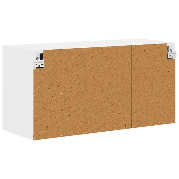 ARDEBO.de - Küchenhängeschrank mit Regal Weiß 80 x 31 x 40 cm Holzwerkstoff