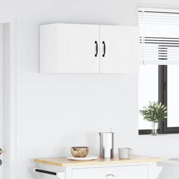 Küchenhängeschrank Hochglanz Weiß 80 x 31 x 40 cm Holzwerkstoff