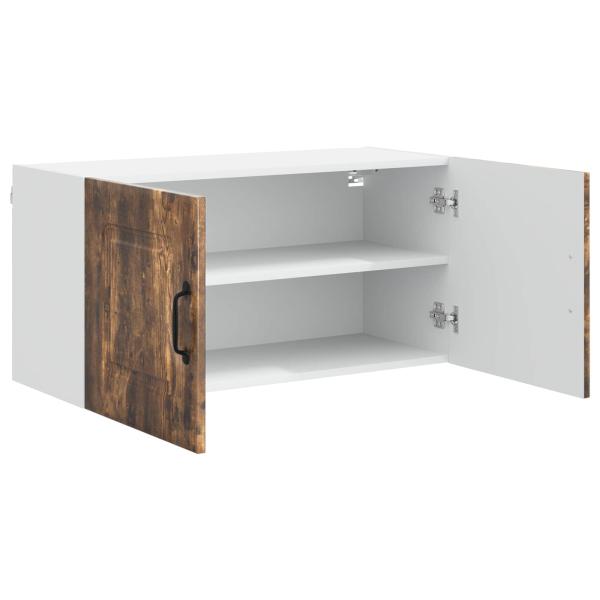 Küchenhängeschrank mit Regal Geräucherte Eiche 80 x 31 x 40 cm