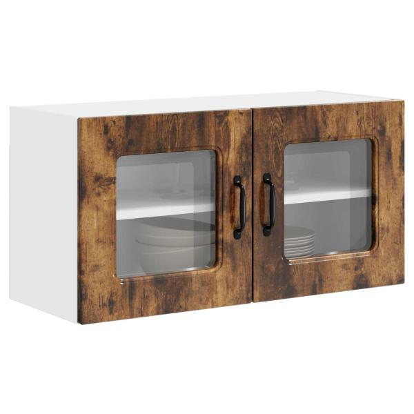 Küchenhängeschrank mit Regal Geräucherte Eiche 80 x 31 x 40 cm