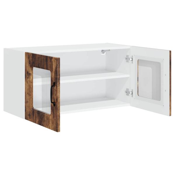 Küchenhängeschrank mit Regal Geräucherte Eiche 80 x 31 x 40 cm