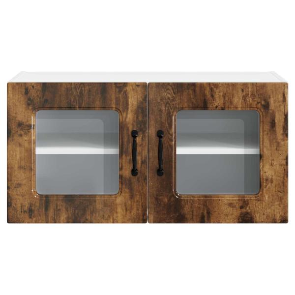 Küchenhängeschrank mit Regal Geräucherte Eiche 80 x 31 x 40 cm