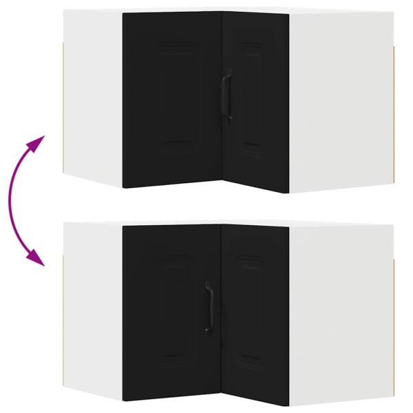 Küchenhängeschrank Schwarz 57 x 57 x 40 cm Holzwerkstoff