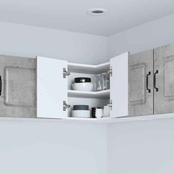 Küchenhängeschrank Beton Grau 57 x 57 x 40 cm Holzwerkstoff