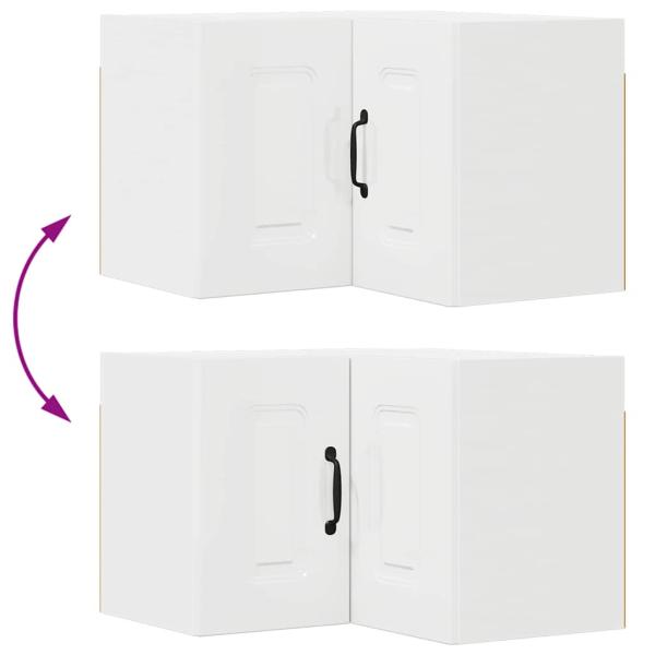 Küchenhängeschrank Hochglanz Weiß 57 x 57 x 40 cm Holzwerkstoff