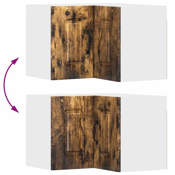 Küchenhängeschrank mit Regal Geräucherte Eiche 57 x 57 x 40 cm