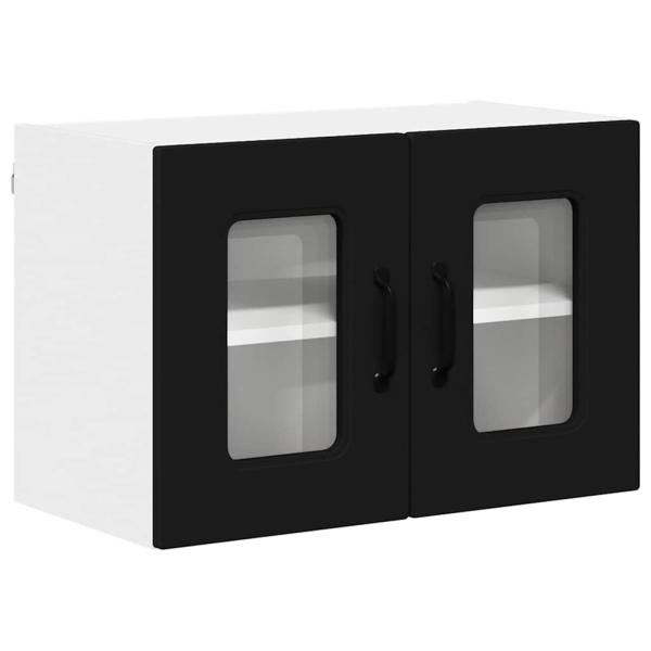 Küchenhängeschrank 2 pcs Schwarz 60 x 31 x 40 cm Holzwerkstoff