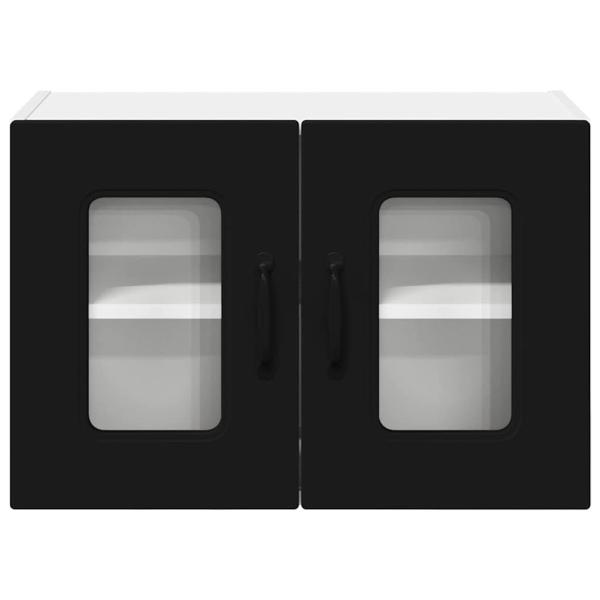 Küchenhängeschrank 2 pcs Schwarz 60 x 31 x 40 cm Holzwerkstoff