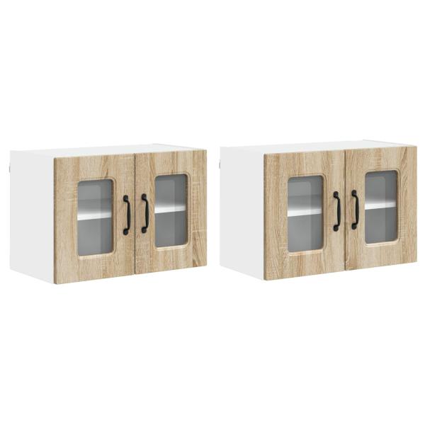 ARDEBO.de - Küchenhängeschrank mit Regal 2 pcs Sonoma-Eiche 60 x 31 x 40 cm