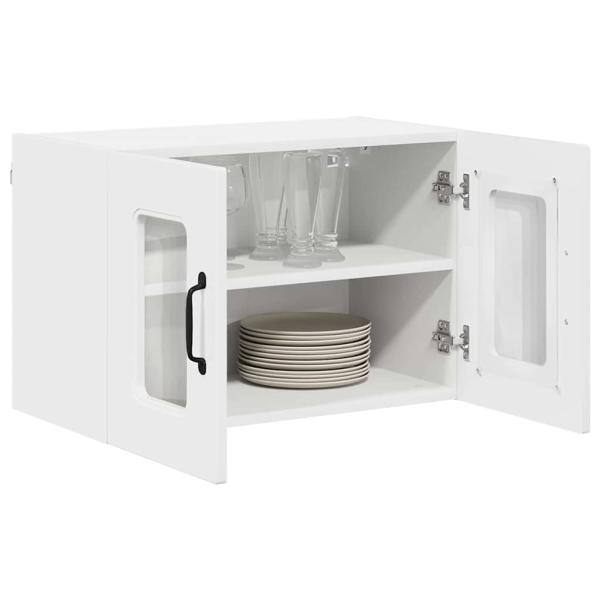 Küchenhängeschrank mit Tür 2 pcs Hochglanz Weiß 60 x 31 x 40 cm
