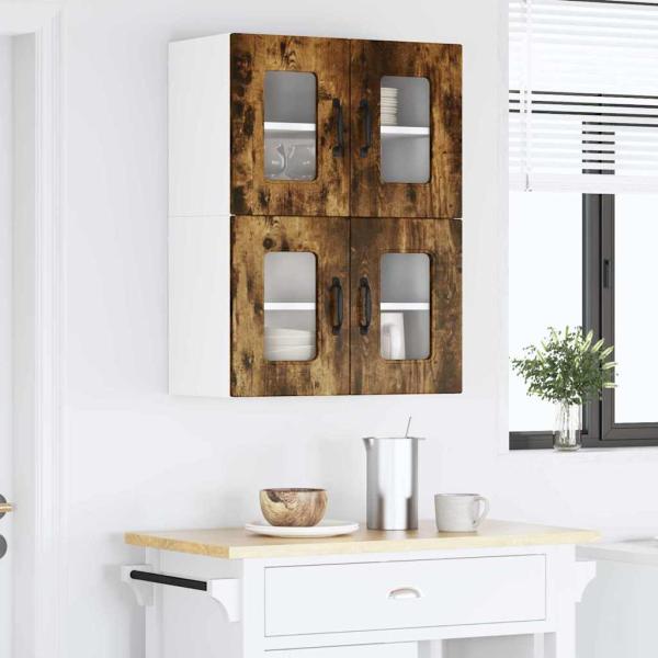 Küchenhängeschrank mit Regal Geräucherte Eiche 60 x 31 x 40 cm