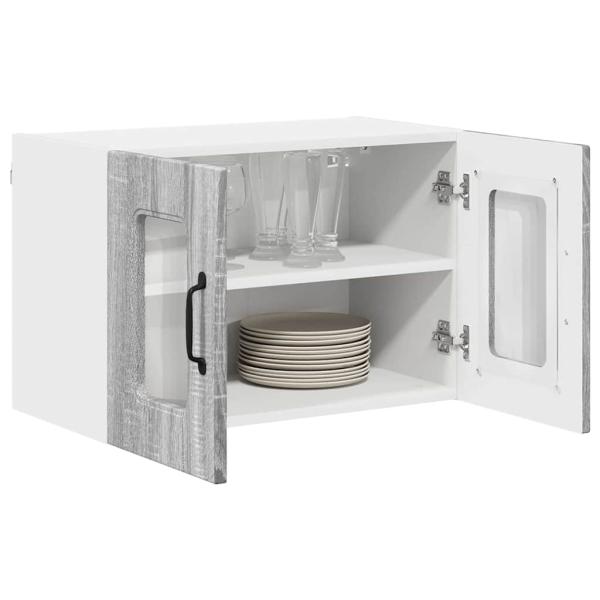 Küchenhängeschrank mit Tür 2 pcs Graues Sonoma 60 x 31 x 40 cm